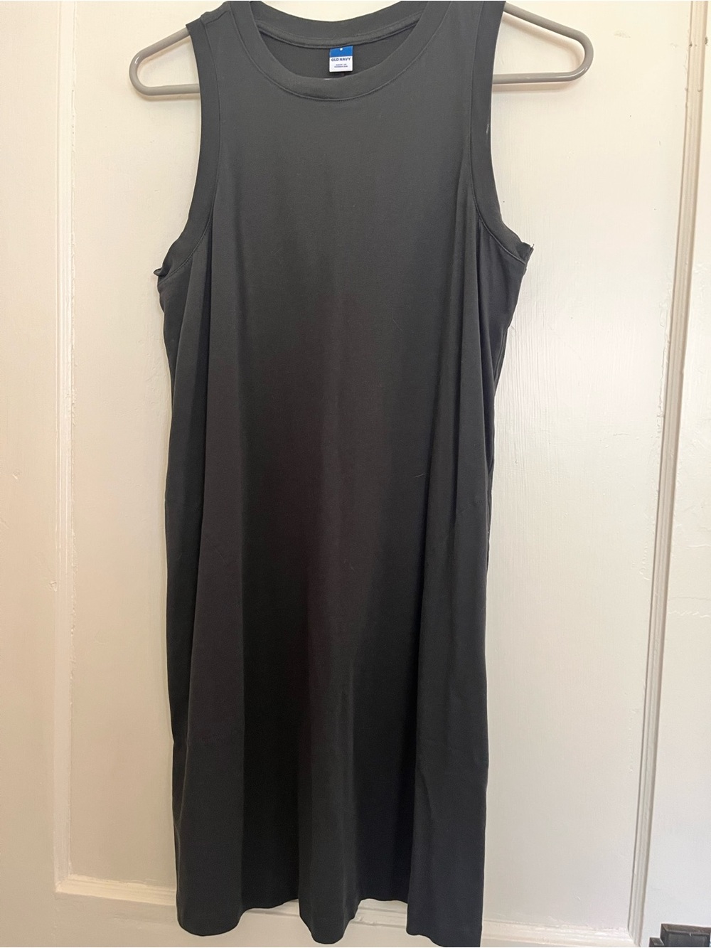 Old Navy Charcoal Sleeveless Midi Shift Dress